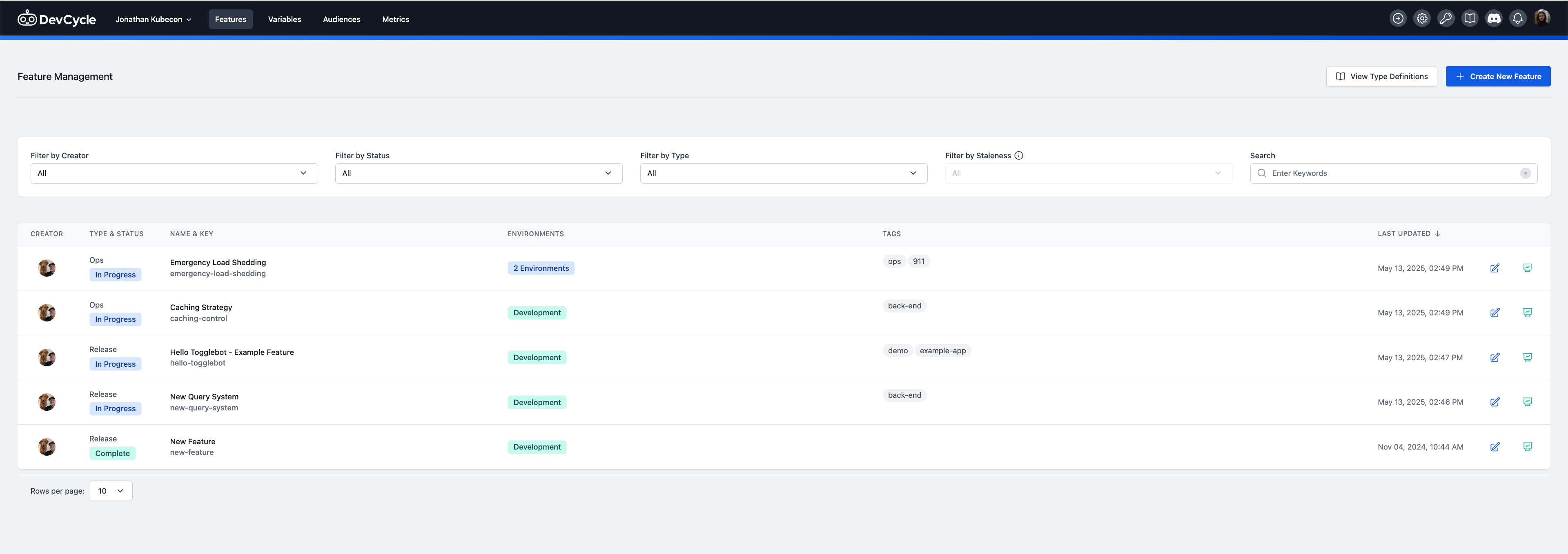 image of list page